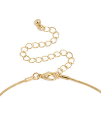 Gold Plated Organic Circle Pendant Necklace - link has visual effect only