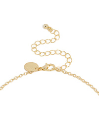 Gold Plated Long Molten Circle Discs Charm Necklace - link has visual effect only