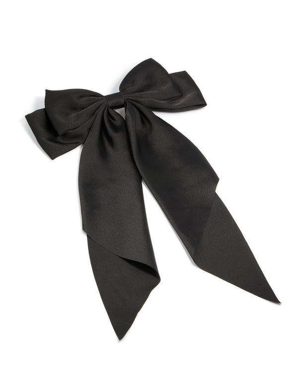 Black Bow Hair Clip