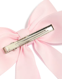 Pink Fabric Double Layer Bow Clip - link has visual effect only