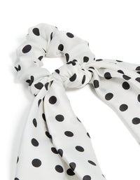 Polyester Polka Dot Print Scarf Scrunchie - link has visual effect only