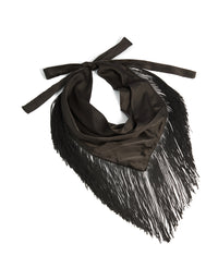 Black Fabric Triangular Fringe Scarf - link has visual effect only