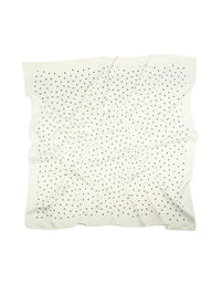 Featuring a polkadot fabric scarf in white and black side view - link has visual effect only