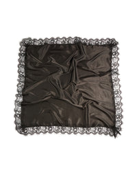 Black Fabric Lace Edged Long Scarf - link has visual effect only