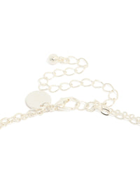 Silver Plated Cubic Zirconia Layered Y-Necklace - link has visual effect only