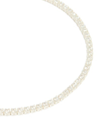 Silver Plated Cubic Zirconia Tennis & Cuff Toggle Bracelets 2-Pack - link has visual effect only