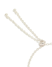Silver Plated Cubic Zirconia Heart Charms Toggle Bracelet - link has visual effect only