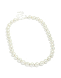 Silver Plated Pearl & Diamante Rondell Necklace - link has visual effect only