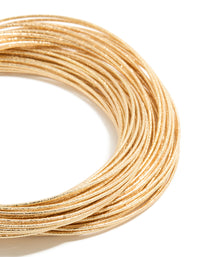 Worn Gold Multi Crossover Bangle - link has visual effect only