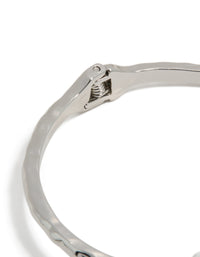 Silver Double  Blue Stone Bangle - link has visual effect only