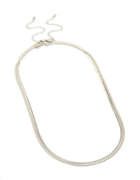 Mens Waterproof Stainless  Steel Snake & Box Chain Necklaces 2-Pack - link has visual effect only