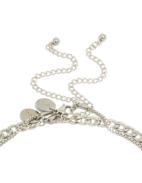 Mens Waterproof Stainless Steel Box & Cuban Chain Necklace 2 Pack - link has visual effect only