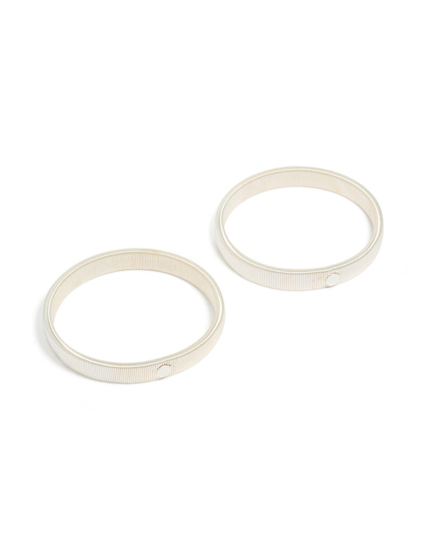 Silver Stretch Sleeve Garters 2-Pack