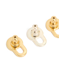 Mixed Metal Lobe Lifter Earrings 2-Pack - link has visual effect only