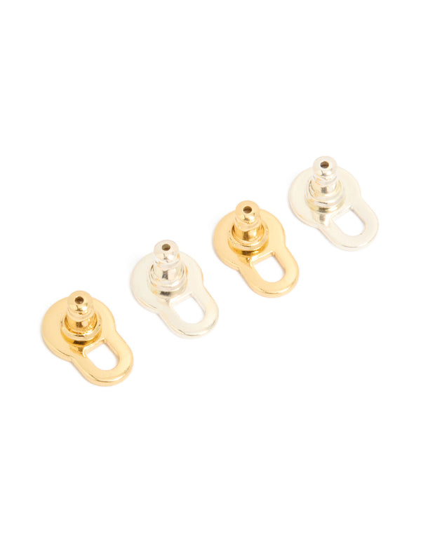 Mixed Metal Lobe Lifter Earrings 2-Pack