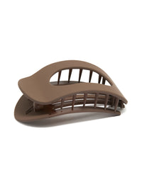 Chocolate Brown Matte Flat Oval Claw Clip - link has visual effect only