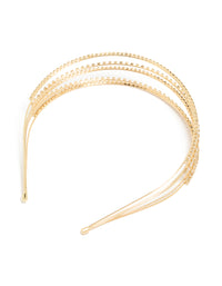 Gold Diamante 4-Row Headband - link has visual effect only