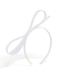 White Thin Bow Headband - link has visual effect only