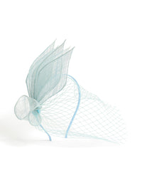 Blue Scalloped Net Fascinator - link has visual effect only