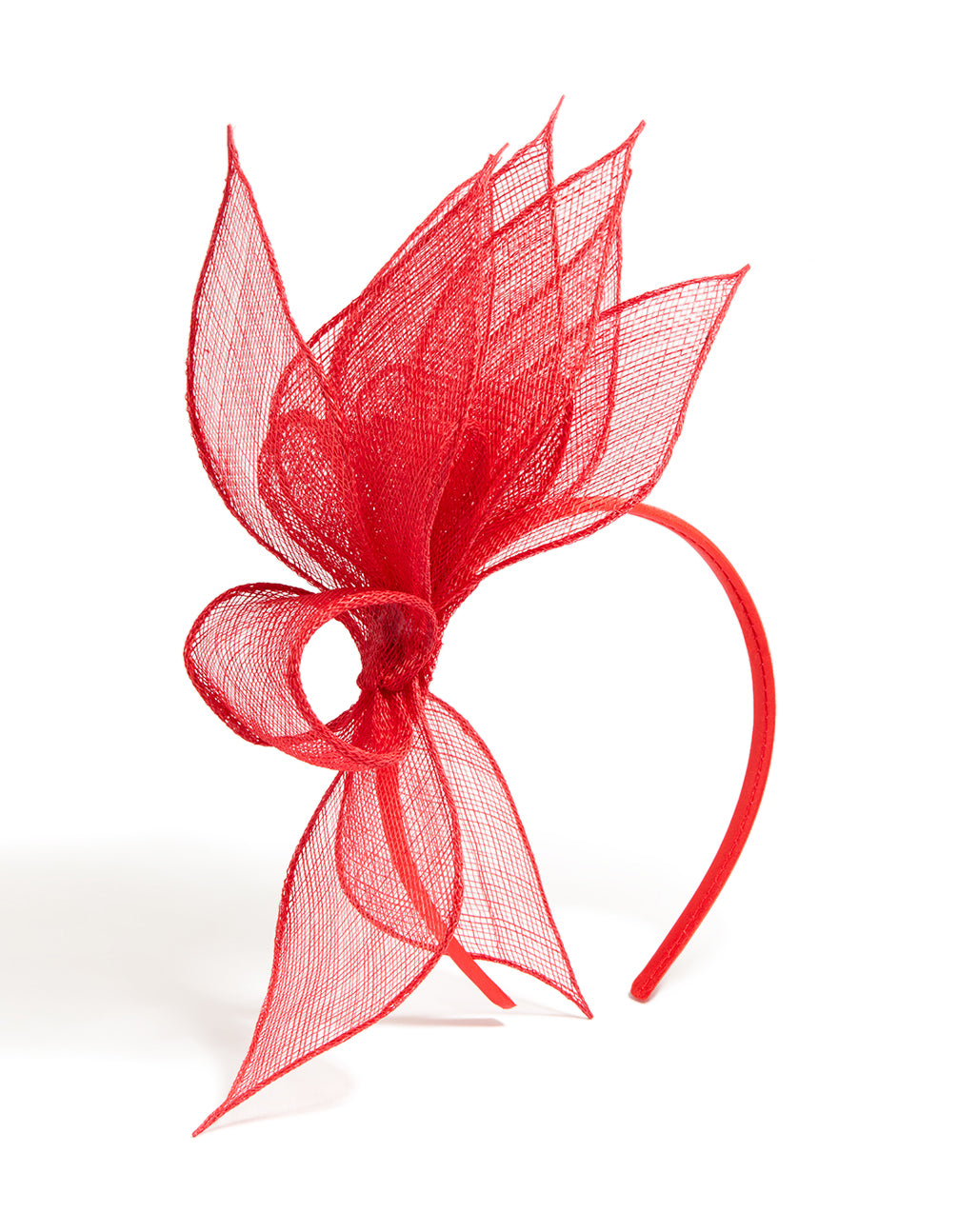 Red Flower Leaf Fascinator