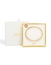 Waterproof Gold Plated Stainless Steel Cubic Zirconia Roman Numeral Hinged Bangle - link has visual effect only