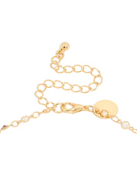 Gold Plated Multicoloured Cubic Zirconia Circle Detailed Charms Y-Necklace - link has visual effect only