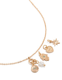 Gold Evil Eye Hamsa & Star Charm Necklace - link has visual effect only