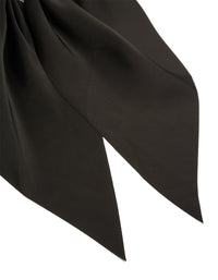 Black Plain Long Scarf Scrunchie - link has visual effect only
