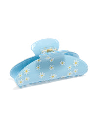 Kids Blue Daisy Printed Arch Claw Clip - link has visual effect only