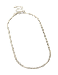 Mens Waterproof Stainless Steel Mini Snake Chain Necklaces 2-Pack - link has visual effect only