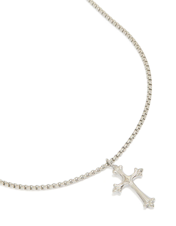 Mens Waterproof Stainless Steel Gothic Cross Necklace