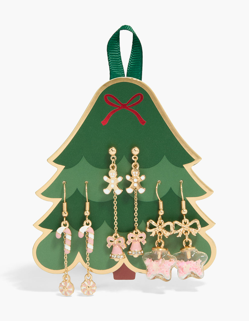 Gold Star Bauble & Bell Drop Earrings 3-Pack