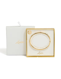 Waterproof Gold Plated Stainless Steel Cubic Zirconia Flower Inlay  Bangle - link has visual effect only
