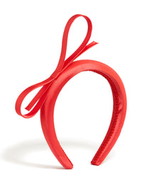 Red Satin Bow Headband - link has visual effect only