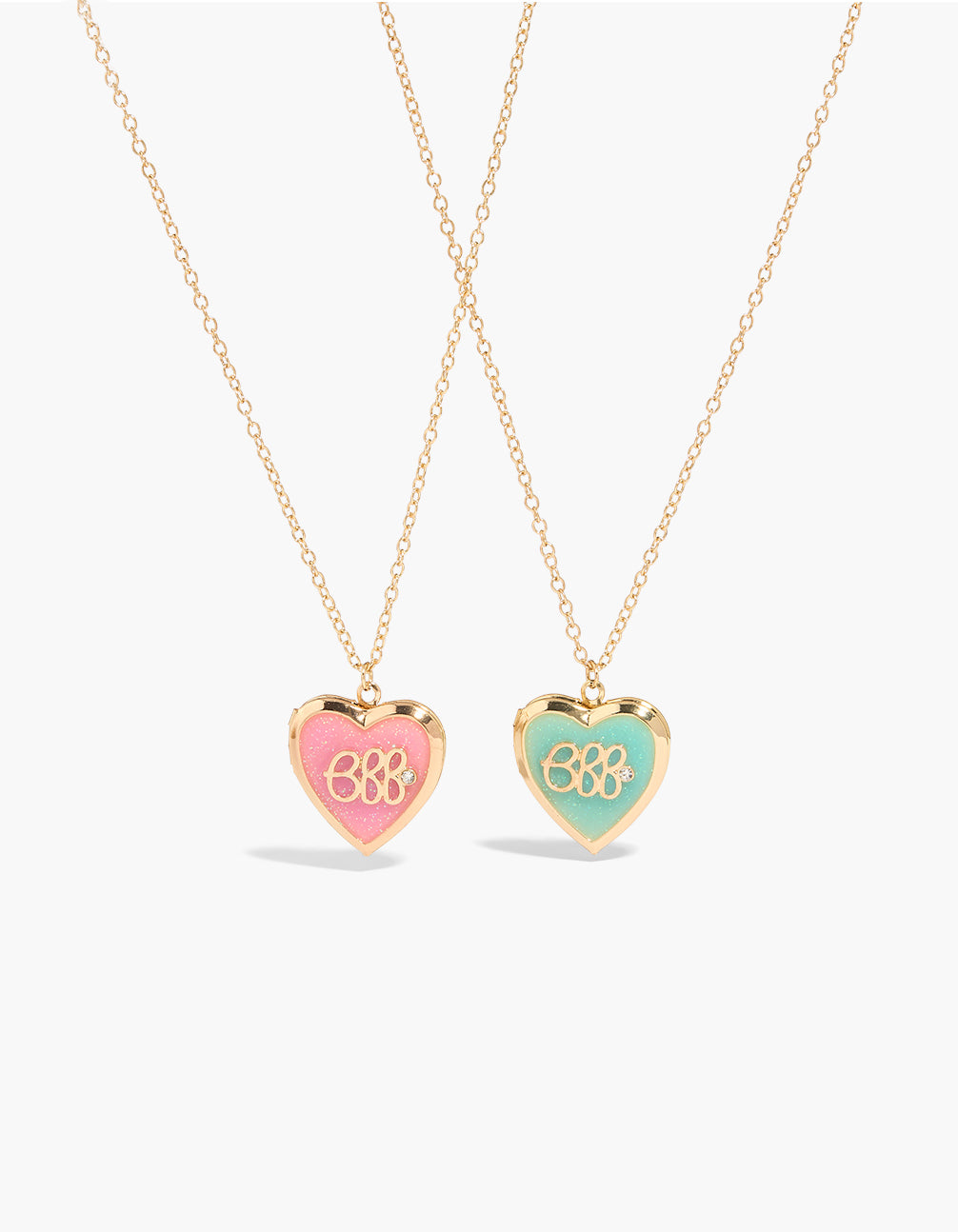 Kids Gold BFF Jelly Locket Necklaces  2-Pack