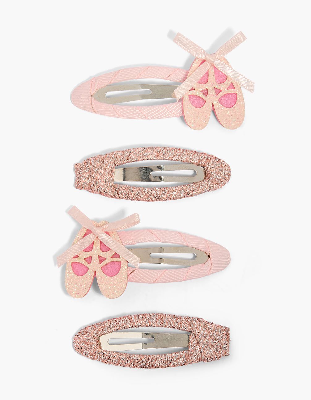 Kids Ballet Slipper Snap Clips 4-Pack