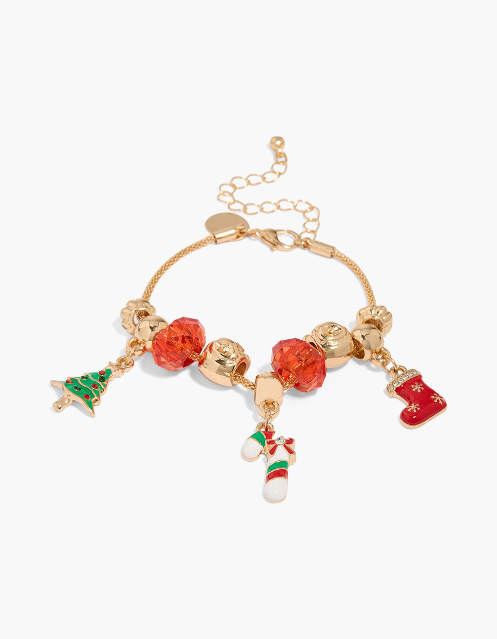 Gold Xmas Charm Bracelet