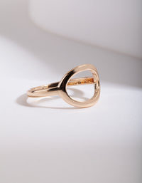 Gold Open Oval Ring - link has visual effect only