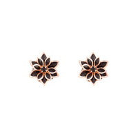 Rose Gold Crystal Flower Earrings - link has visual effect only