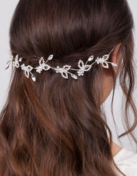 Silver Leaf Crystal Hair Vine - link has visual effect only