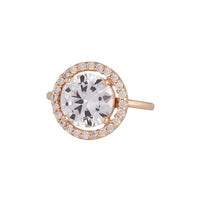 Gold Cubic Zirconia Round Surround Ring - link has visual effect only