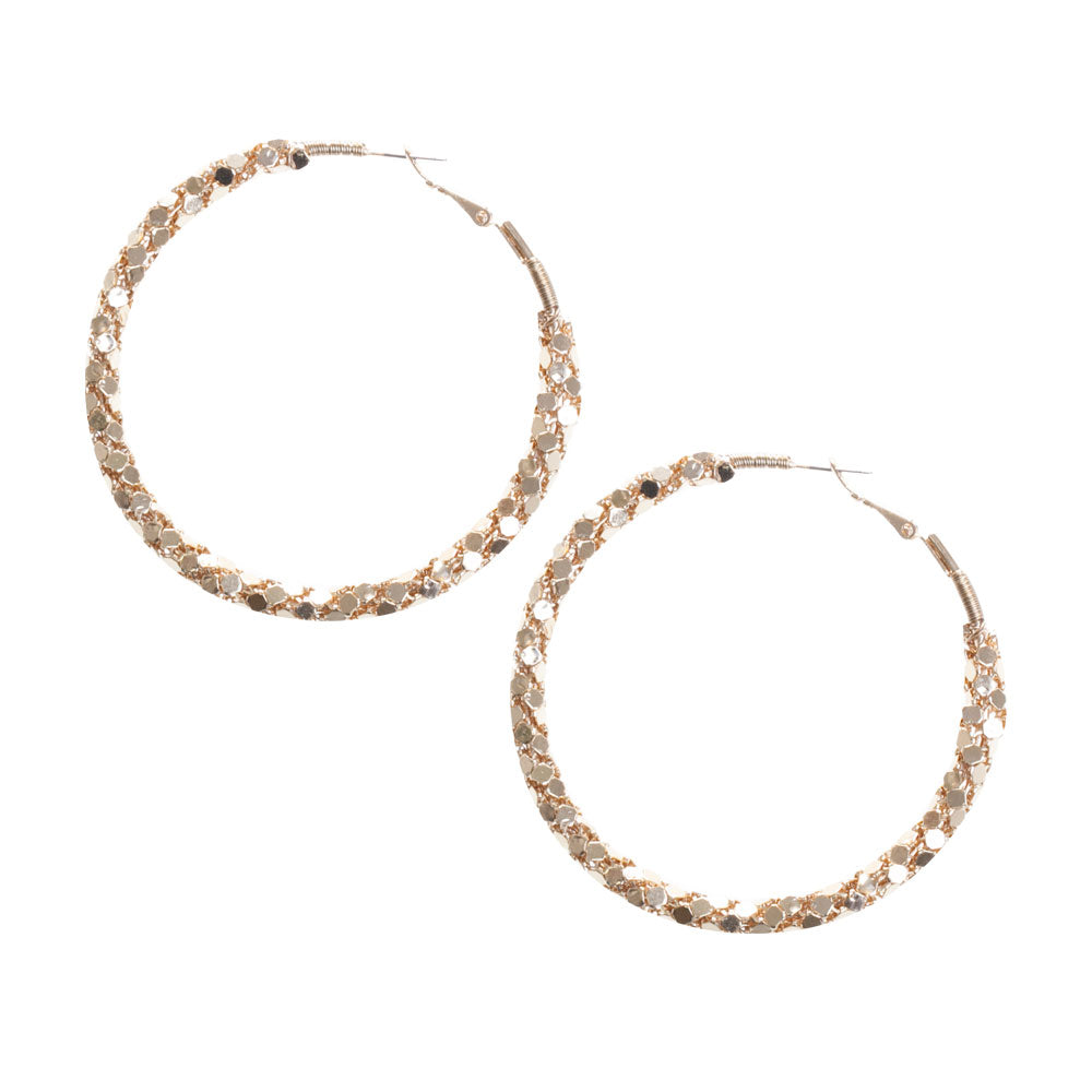 Gold Mesh Wrap Hoop Earrings - Lovisa