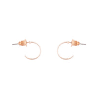 Rose Gold Mini Metal Hoop Earrings - link has visual effect only