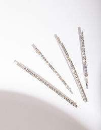 Rhodium Diamante Pin 4-Pack - link has visual effect only