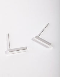Sterling Silver Bar Stud Earrings - link has visual effect only
