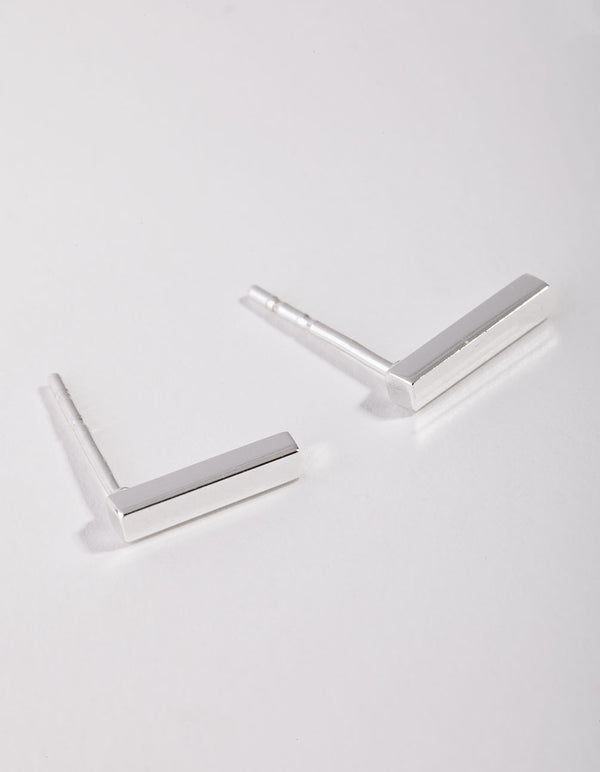 Sterling Silver Bar Drop Studs | Pascoes