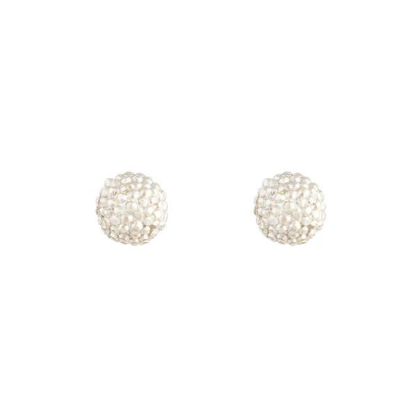 Gold Diamante Fireball Stud Earrings