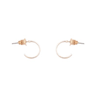 Rose Gold Mini Metal Hoop Earrings - link has visual effect only
