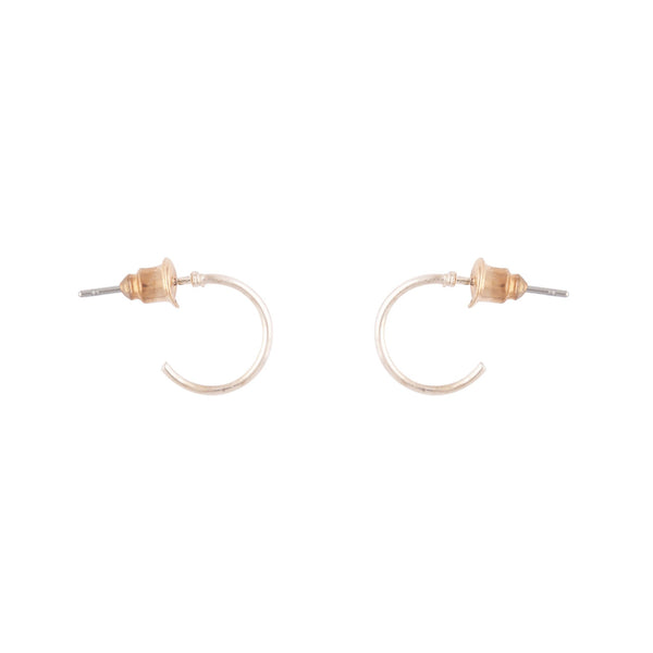 Rose Gold Mini Metal Hoop Earrings