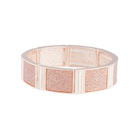 Rose Gold Stretch Glitter Square Bangle - link has visual effect only
